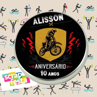 Latinhas Personalizada Festa Motocross