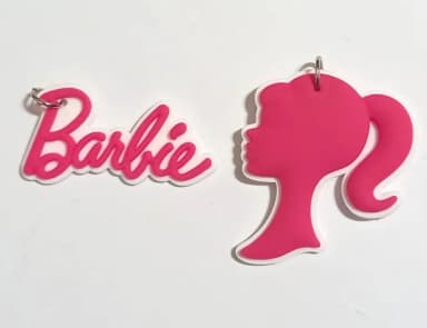 Pingente Barbie e Nome Emborrachado - 6 Unidades