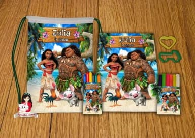 Kit Passatempo Personalizado na Mochila Moana