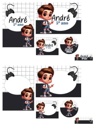 60 Etiquetas Escolares Personalizadas Prova D