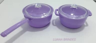 Panelinhas Lilás de Acrílico C/tampa - Pct C/8 Unidades