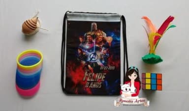 Mochila Brinquedos Retrô Tema Vingadores Ultimato