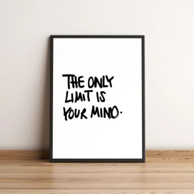 Quadro Decorativo Frase The Only Limit Is Your Mind 2062