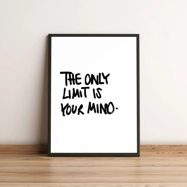 Quadro Decorativo Frase The Only Limit Is Your Mind 2062