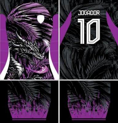 Arte Vetor Camisa Interclasse Dragão Mod-849