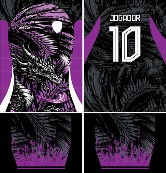 Arte Vetor Camisa Interclasse Dragão Mod-849