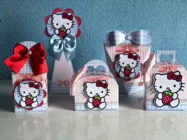 Kit 60 Lembrancinhas Hello Kitty