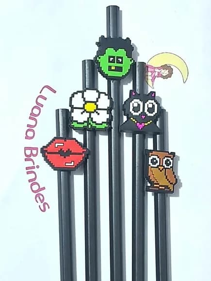 Lápis C/ponteira Minecraft Pacote com 5 Unidades Variados