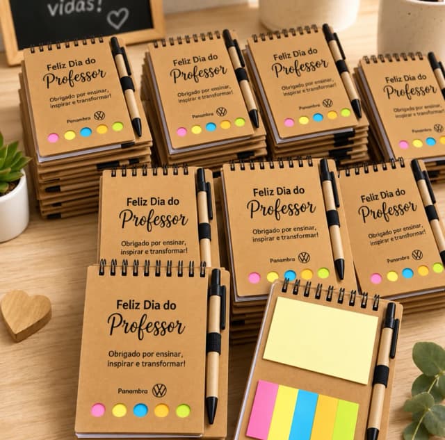 Bloco De Anotações Ecológico Com Caneta Personalizada