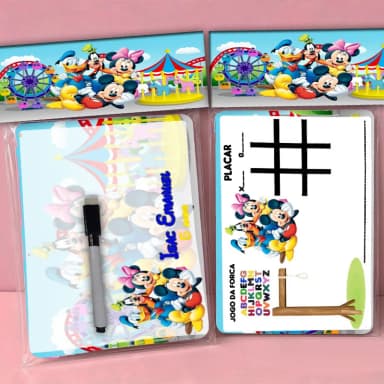 Lousa Magica Personalizada lembrancinhas Turma do Mickey