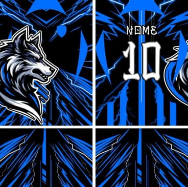 Arte Vetor Camisa Interclasse Lobo Mod-698