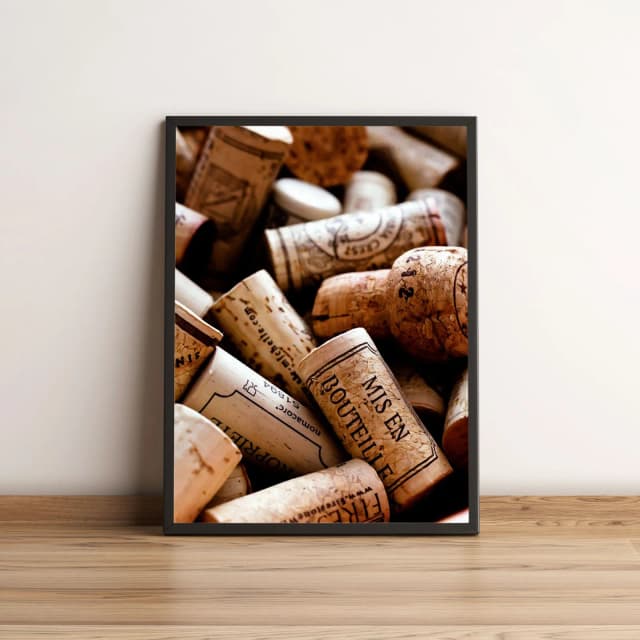 Quadro Decorativo com Rolhas em Tons Naturais 2154