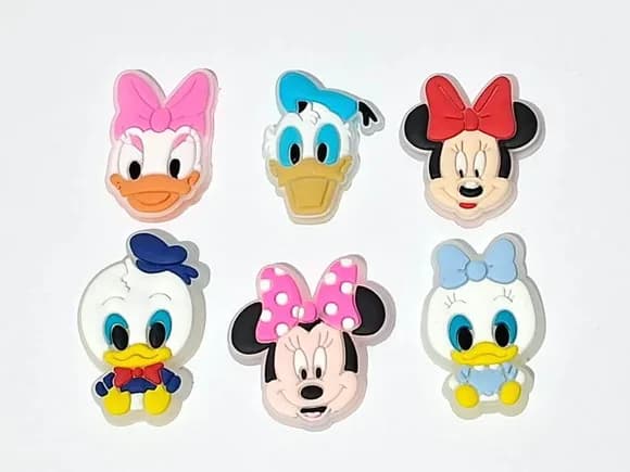 Aplique Minnie Fluorescente 3cm Pacotes com 6 Unidades