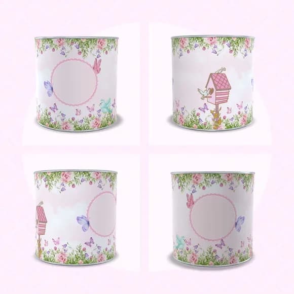 Rótulos para Lata Jardim Encantado ( Arquivo Digital)