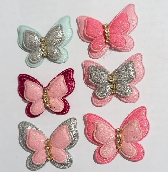 Borboleta de Poliéster Variadas - 5 Unidades