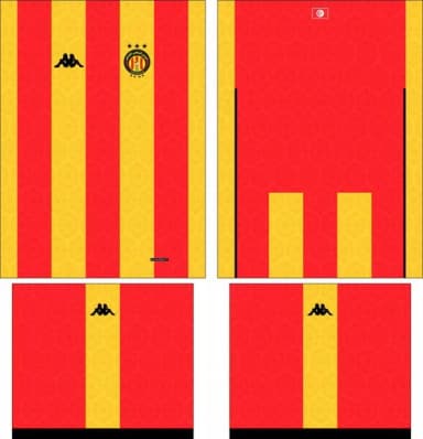 Arte Vetor Camisa Esperance Tunis Local 2025-2026