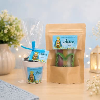 10 Uni. Kit Jardinagem + 10 Uni. Kit Massinha Zip Lock - Nossa Senhora de Aparecida, Nossa Senhora das Graças e etc - Informar o tema no chat da compra.