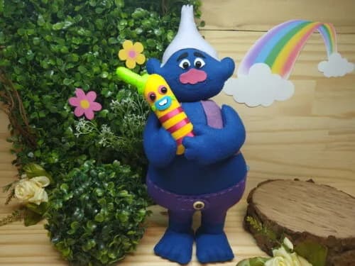 Trolls de Feltro - Biggie e Mr. Dinkle