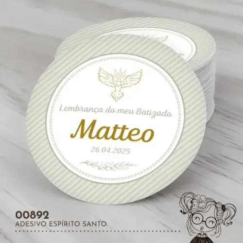 Adesivo Redondo Espírito Santo - 00892