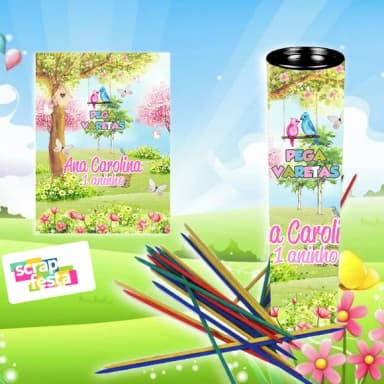 Pega Varetas Personalizado Festa Jardim Encantado Aquarela