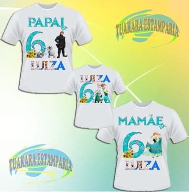 Kit 3 Camisetas - Frozen Fever