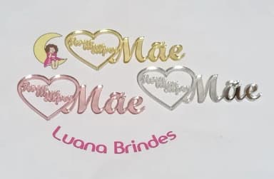 Plaquinhas para Uma Super Mãe Acrilico - 3 Peças