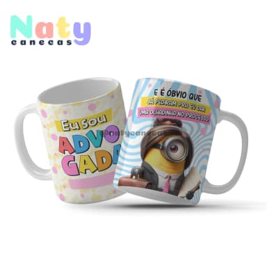 Caneca  Minions Profissões Femininas Personalize com Nome.