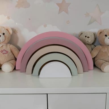 Arco iris de mdf decorativo/ Enfeite de festa, decoração pra quarto de bebe.