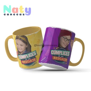 Caneca Personalizada Cumplices de 1 Resgate Alça Color