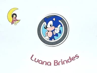Aplique Sonic 4,5cm Emborrachado Pacote com 5 Unidades