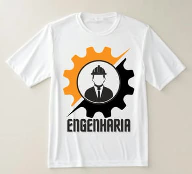 Camiseta Profissão Engenharia Engrenagem