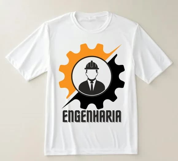 Camiseta Profissão Engenharia Engrenagem