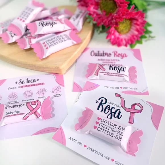 Card com Bala Outubro Rosa