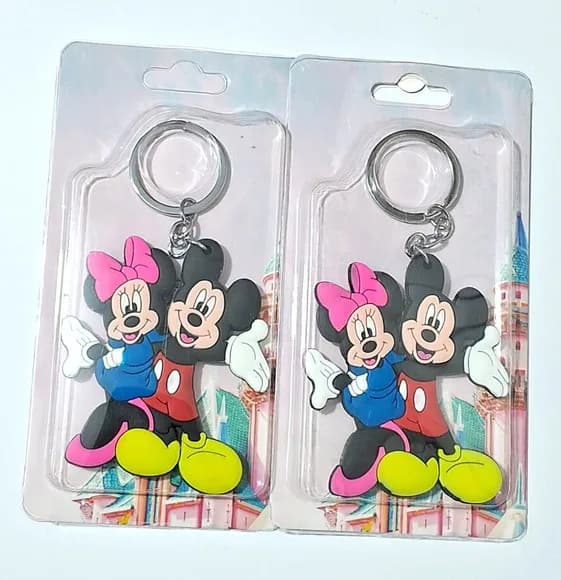 Chaveiro Mickey e Minnie Frente e Verso Emborrachado 1 Peça