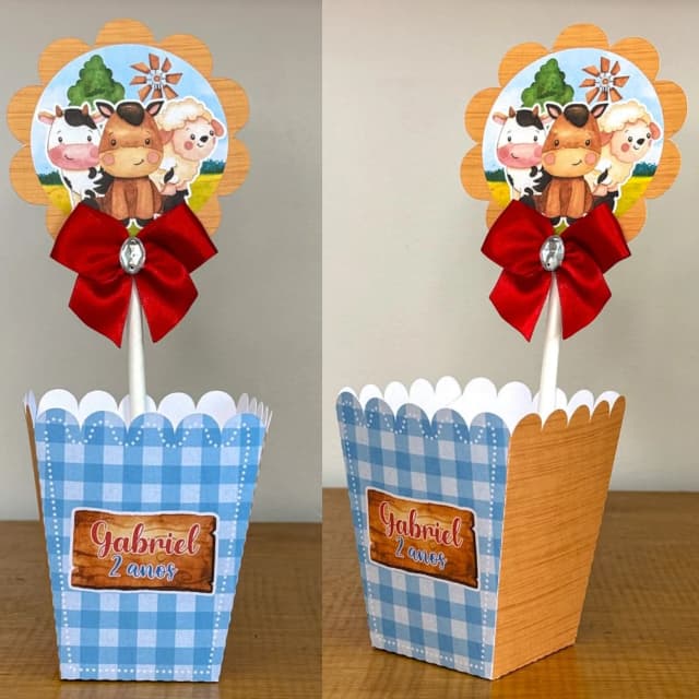PEGUE E MONTE - Centro de Mesa FAZENDINHA - Decoração de Festa | Lembrancinhas | Aniversário | Personalizados