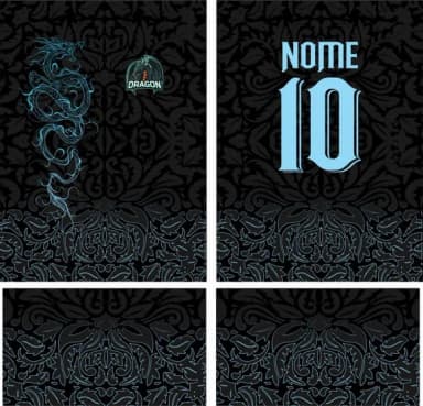 Arte Vetor Camisa Interclasse Dragão Mod-126