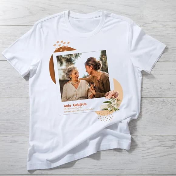 Camiseta Personalizada com Foto e Nome - Presente Único