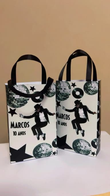 Sacolinhas Personalizada Michael Jackson Lembrancinhas Para Aniversário