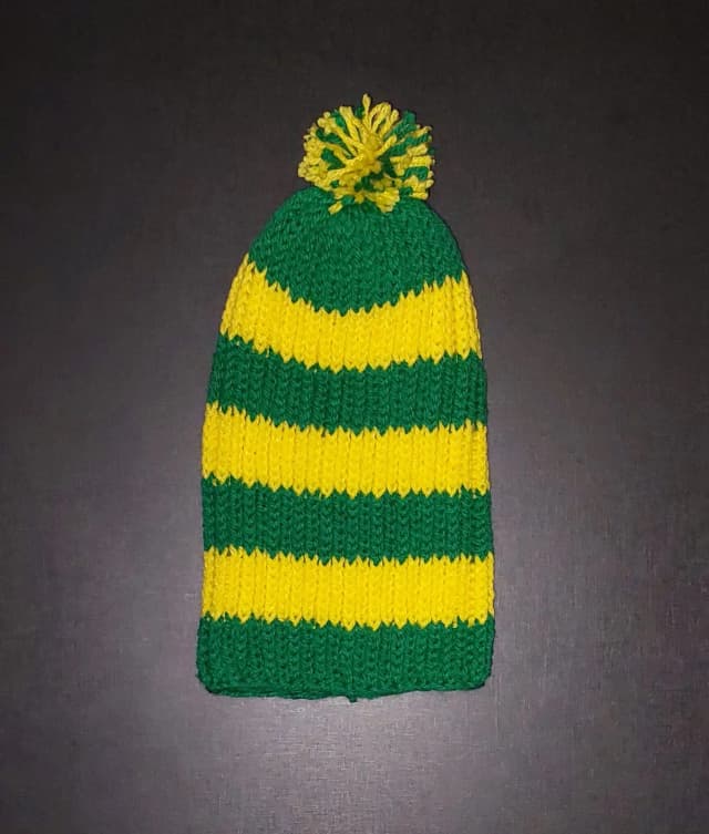 Touca Gorro verde e amarelo