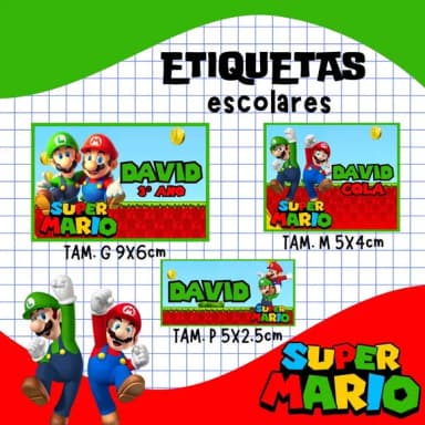 60 Etiquetas Mario