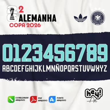 Fonte Vetor Alemanha Copa 2026 Away