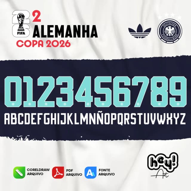Fonte Vetor Alemanha Copa 2026 Away