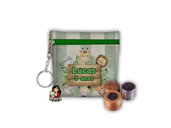 Chaveiro Porta Moedas Personalizado Safari