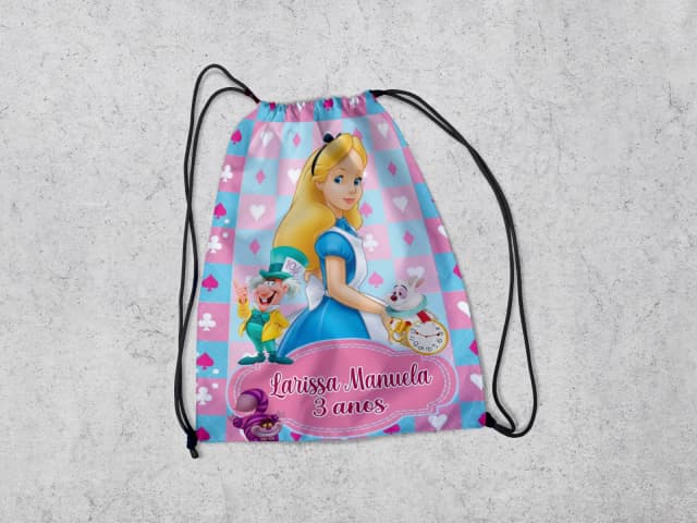 Mochilinha Personalizada da Alice no Pais das Maravilhas