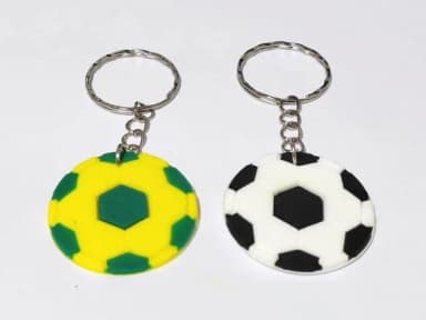 Chaveiro Bola de Futebool 3,5cm Pacote com 6 Unidades
