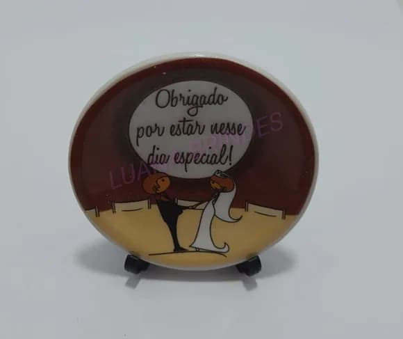 Lembrancinha de Casamento - Pratinho c/agradecimento-02 Un