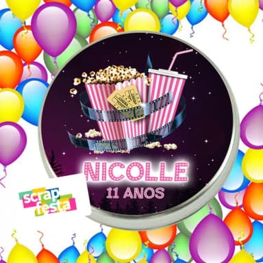 Latinha Personalizada Festa Cinema Filme