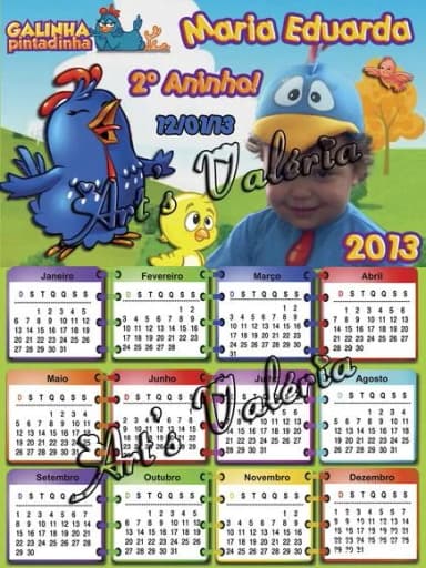 Calendário Fotográfico - 7x10cm