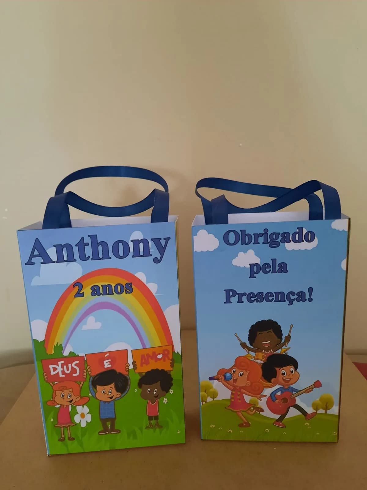 Sacolinhas Personalizadas 3 Palavrinhas para Lembrancinhas
