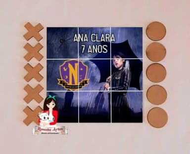 Jogo da Velha Personalizado Wandinha